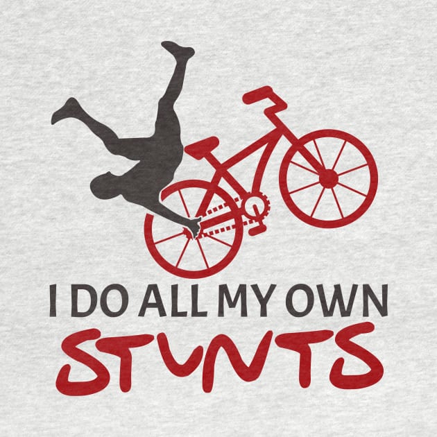 'I Do All My Own Stunts' Hilarous Bike Gift by ourwackyhome